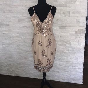 Lace sequin dress